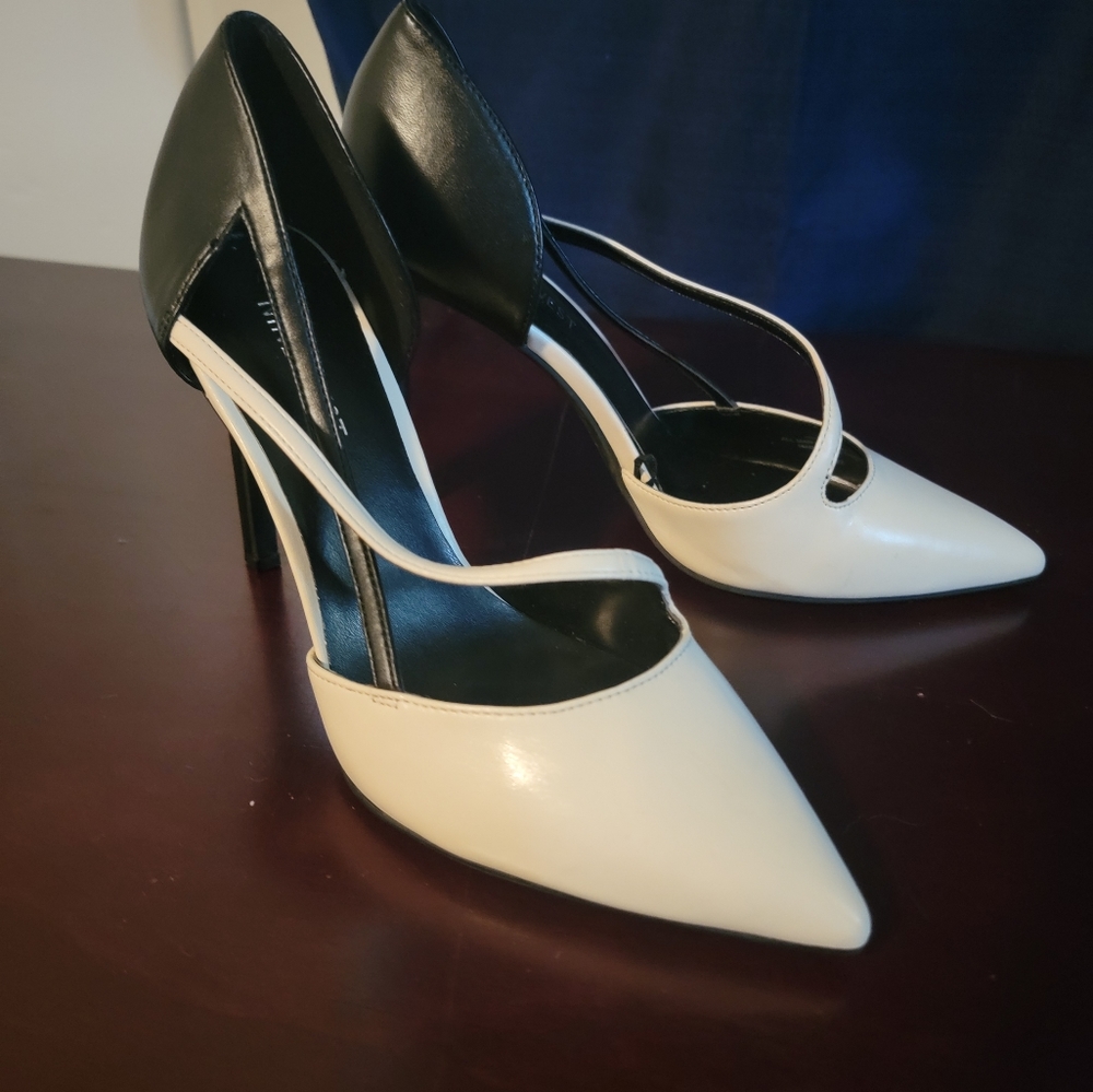 Nine West Black and White heels